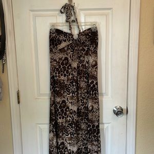 Long leopard print summer dress